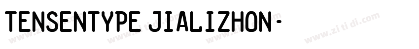 Tensentype JiaLiZhon字体转换